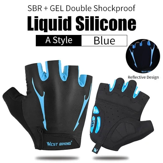 Half Finger Anti Slip Shockproof Cycling Gloves