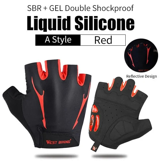 Half Finger Anti Slip Shockproof Cycling Gloves